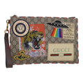 GUCCI GG Supreme Clutch Bag PVC Leather Beige 473915 80898