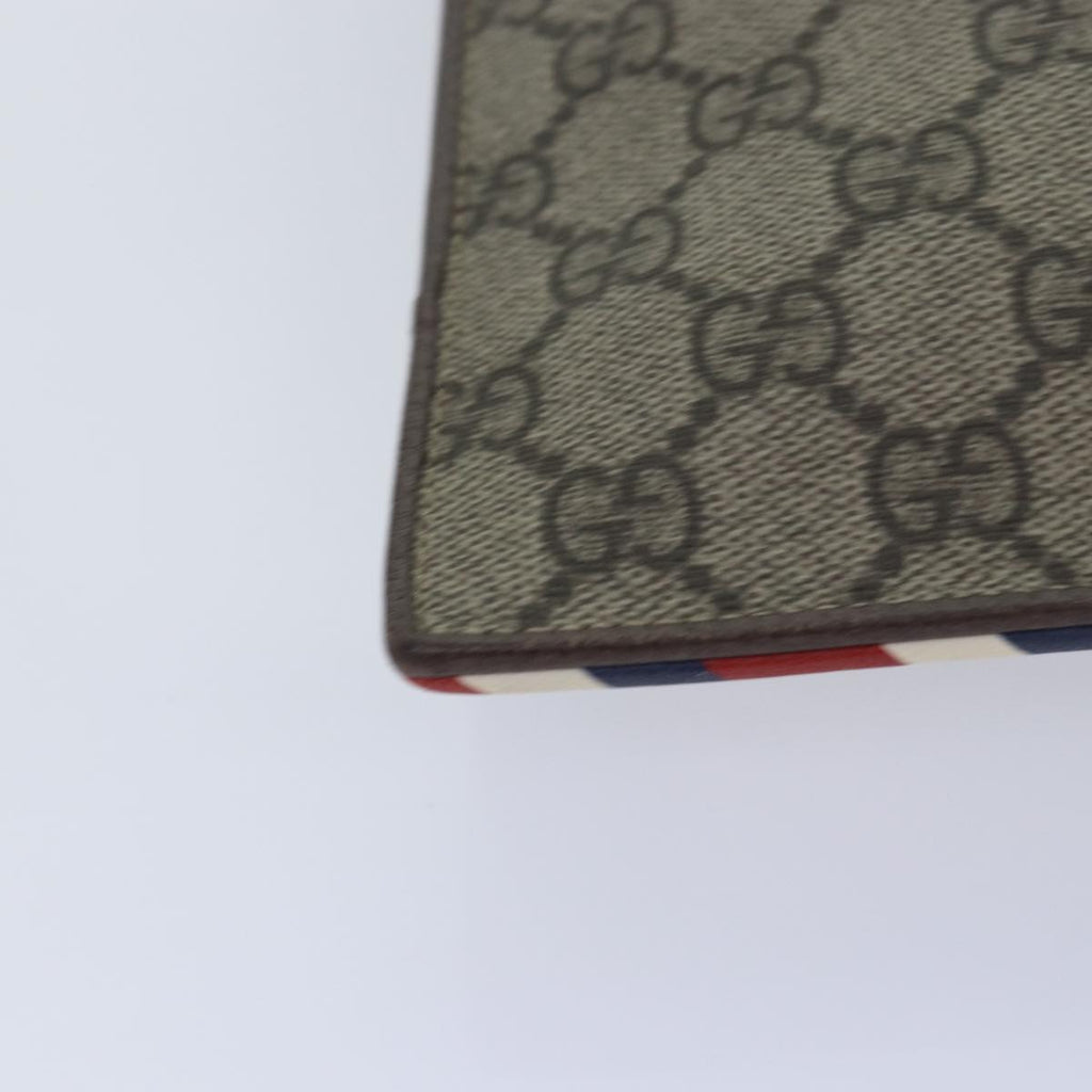 GUCCI GG Supreme Clutch Bag PVC Leather Beige 473915 80898