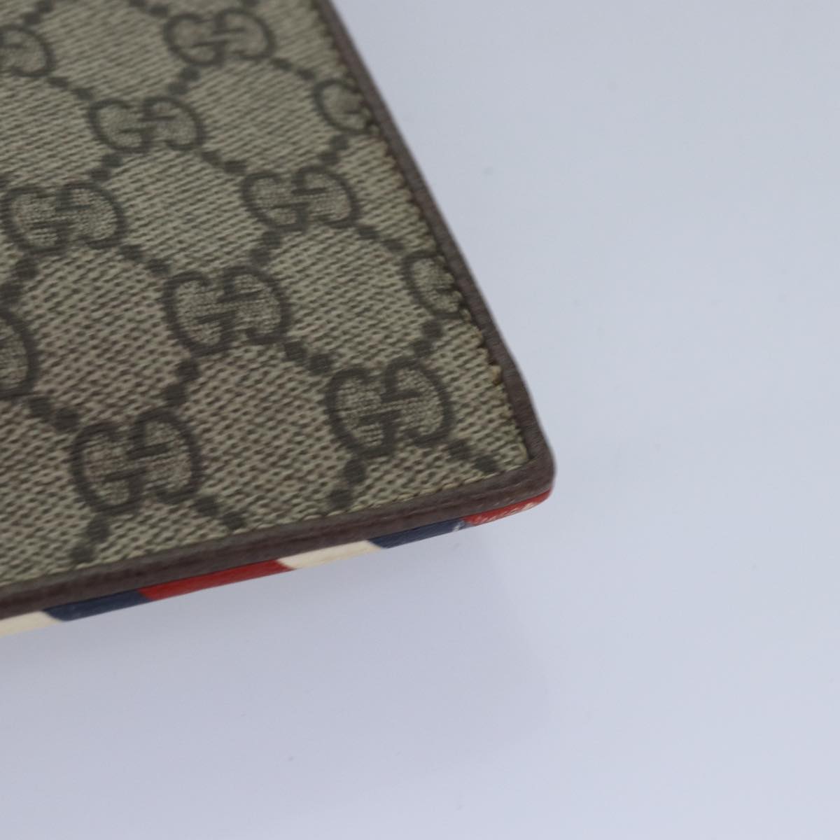 GUCCI GG Supreme Clutch Bag PVC Leather Beige 473915 80898