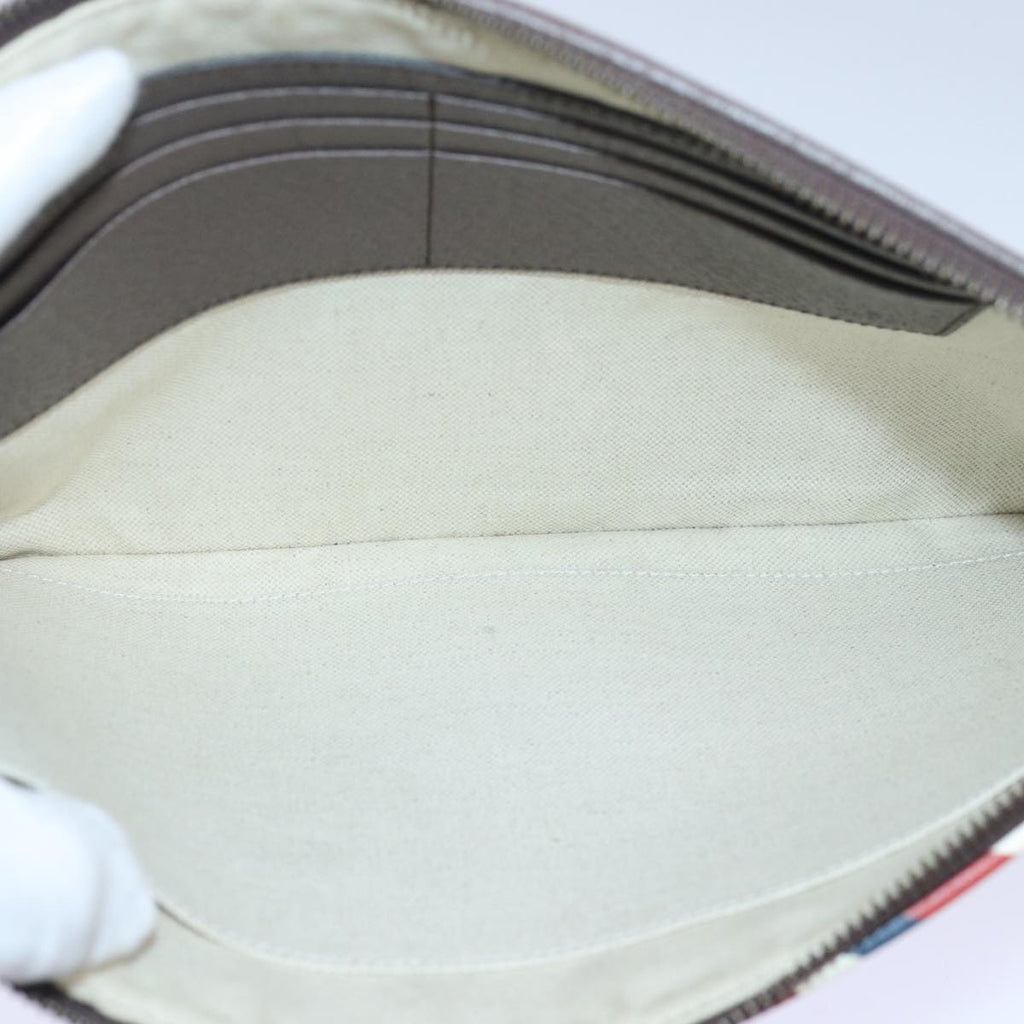 GUCCI GG Supreme Clutch Bag PVC Leather Beige 473915 80898