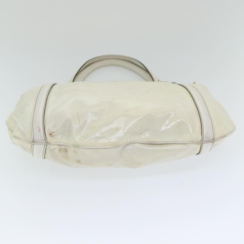 GUCCI Interlocking Web Sherry Bag Coated Canvas 2way White 162886 80900