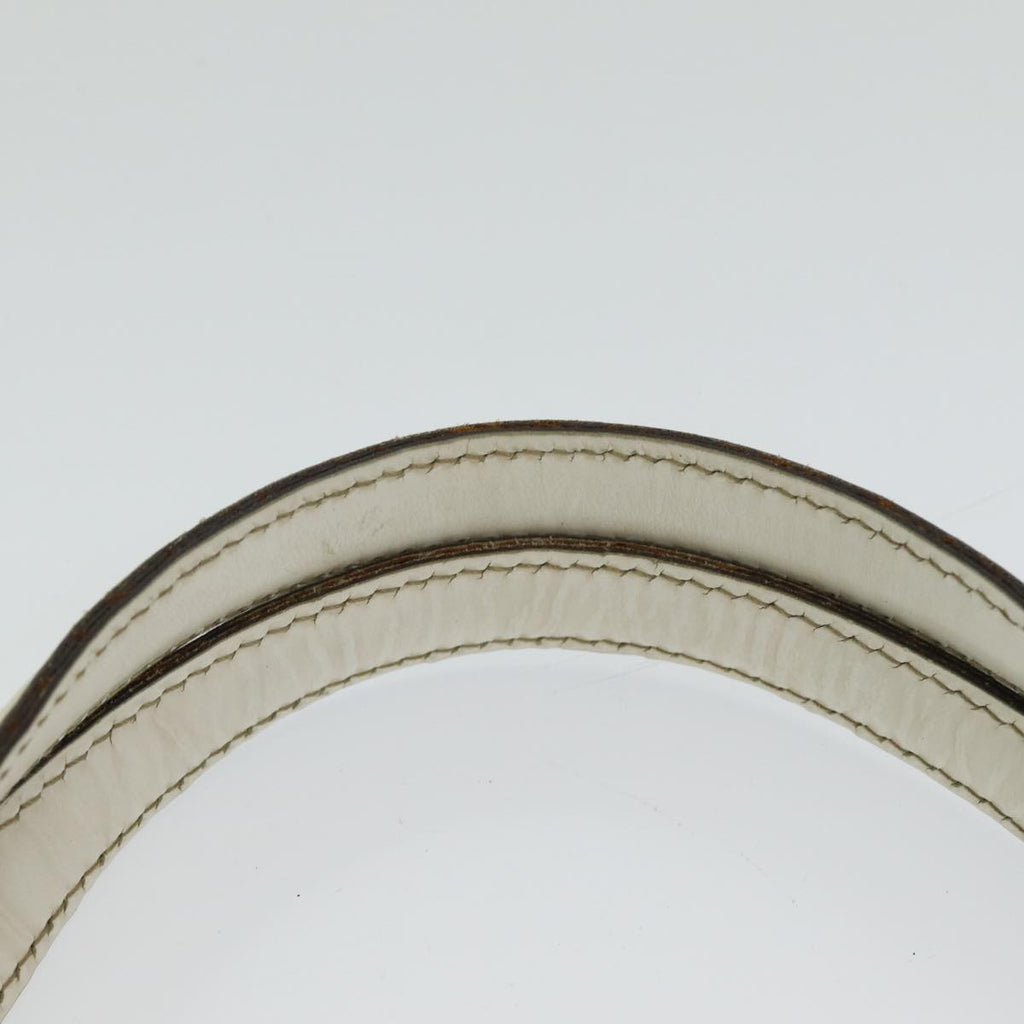 GUCCI Interlocking Web Sherry Bag Coated Canvas 2way White 162886 80900