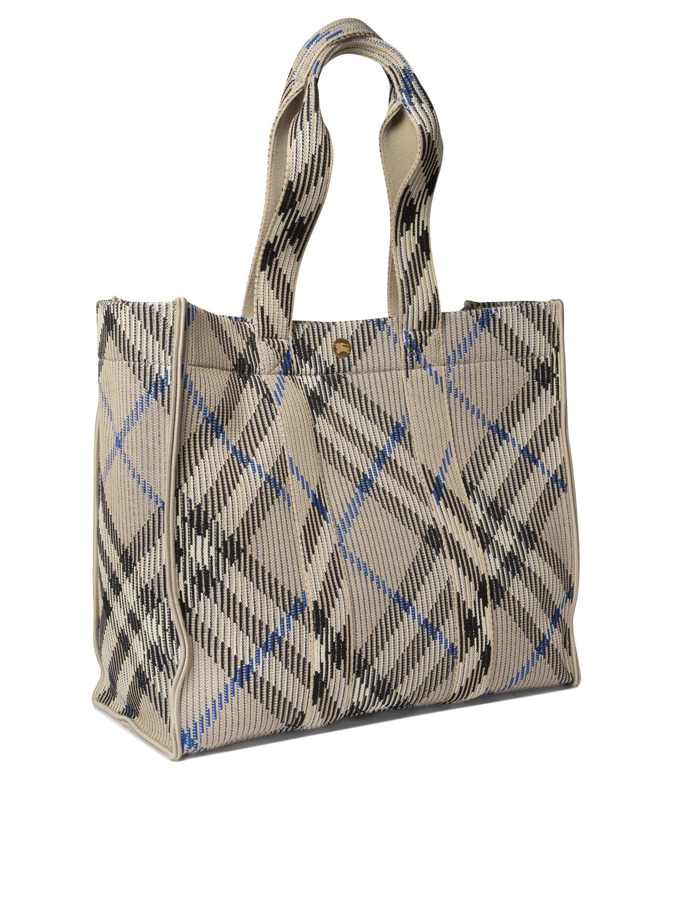 Medium Check Knitted Tote