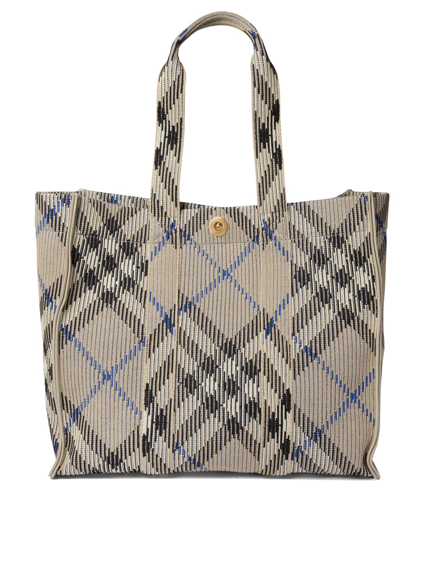Medium Check Knitted Tote