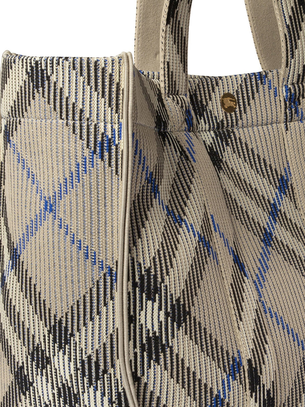 Medium Check Knitted Tote