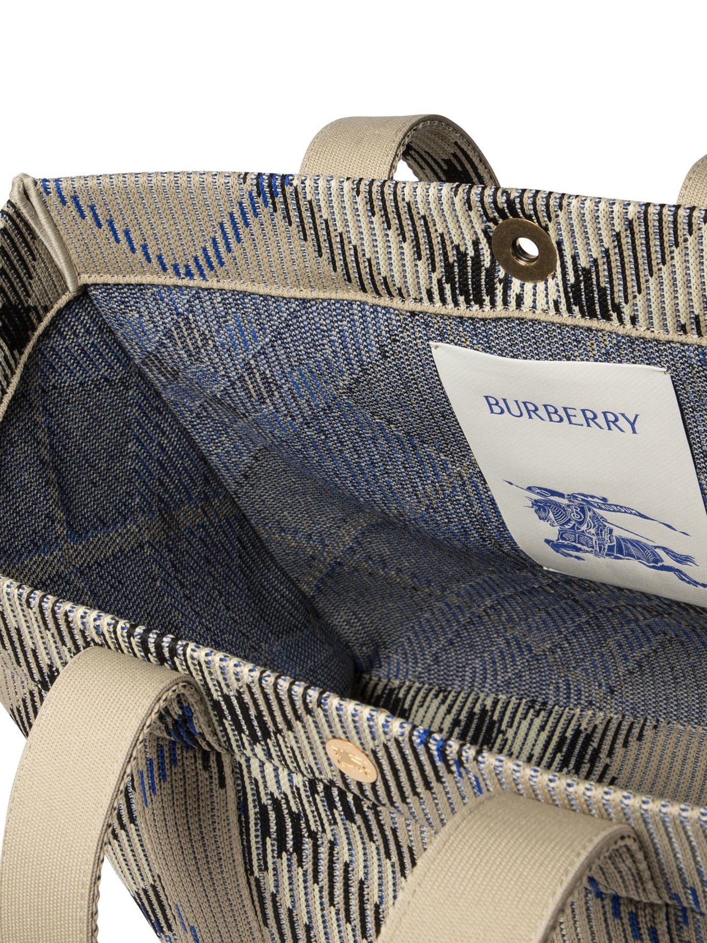 Medium Check Knitted Tote