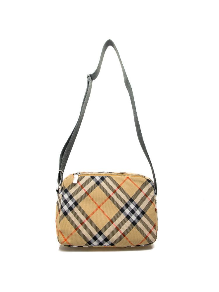 CHECK PATTERNED BEIGE SHOULDER BAG