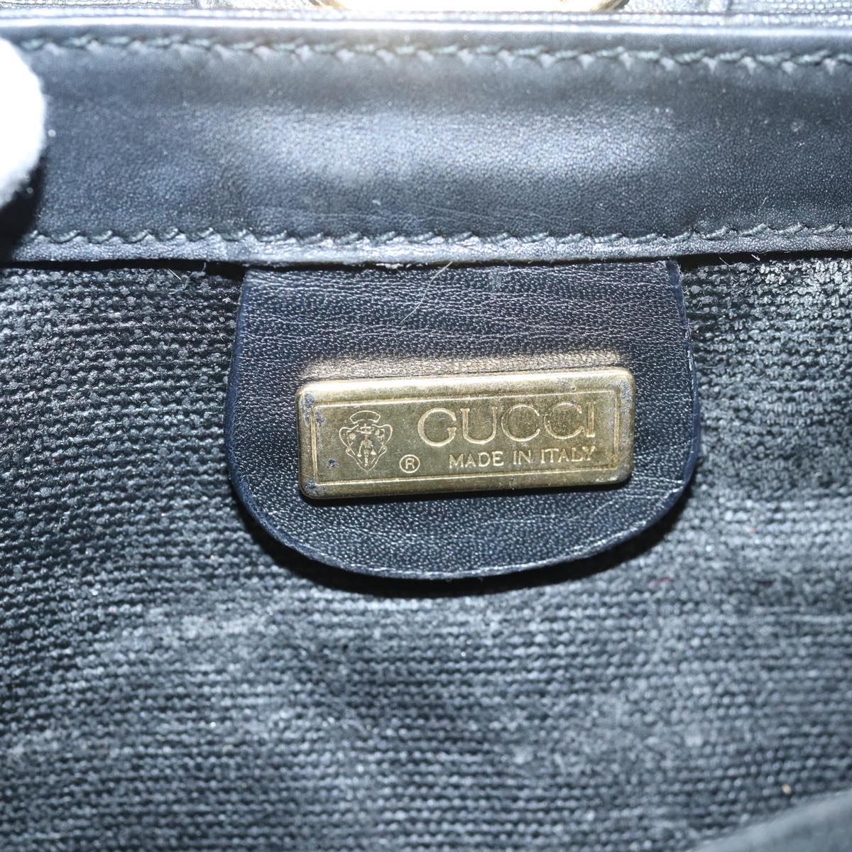 GUCCI Micro GG Supreme Shoulder Bag PVC Black 80932