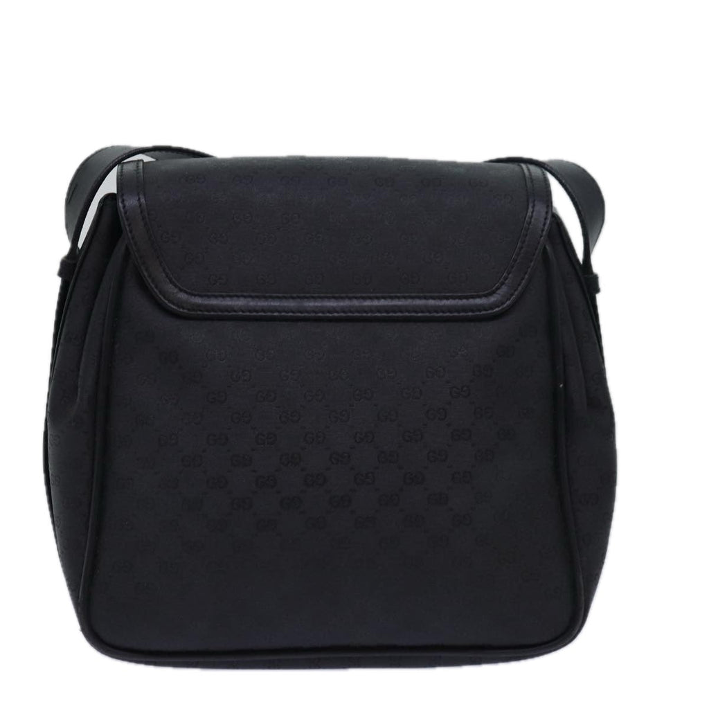 GUCCI Micro GG Supreme Shoulder Bag PVC Black 80932