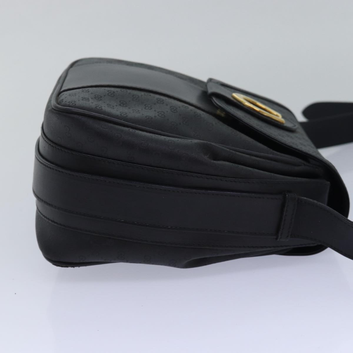 GUCCI Micro GG Supreme Shoulder Bag PVC Black 80932