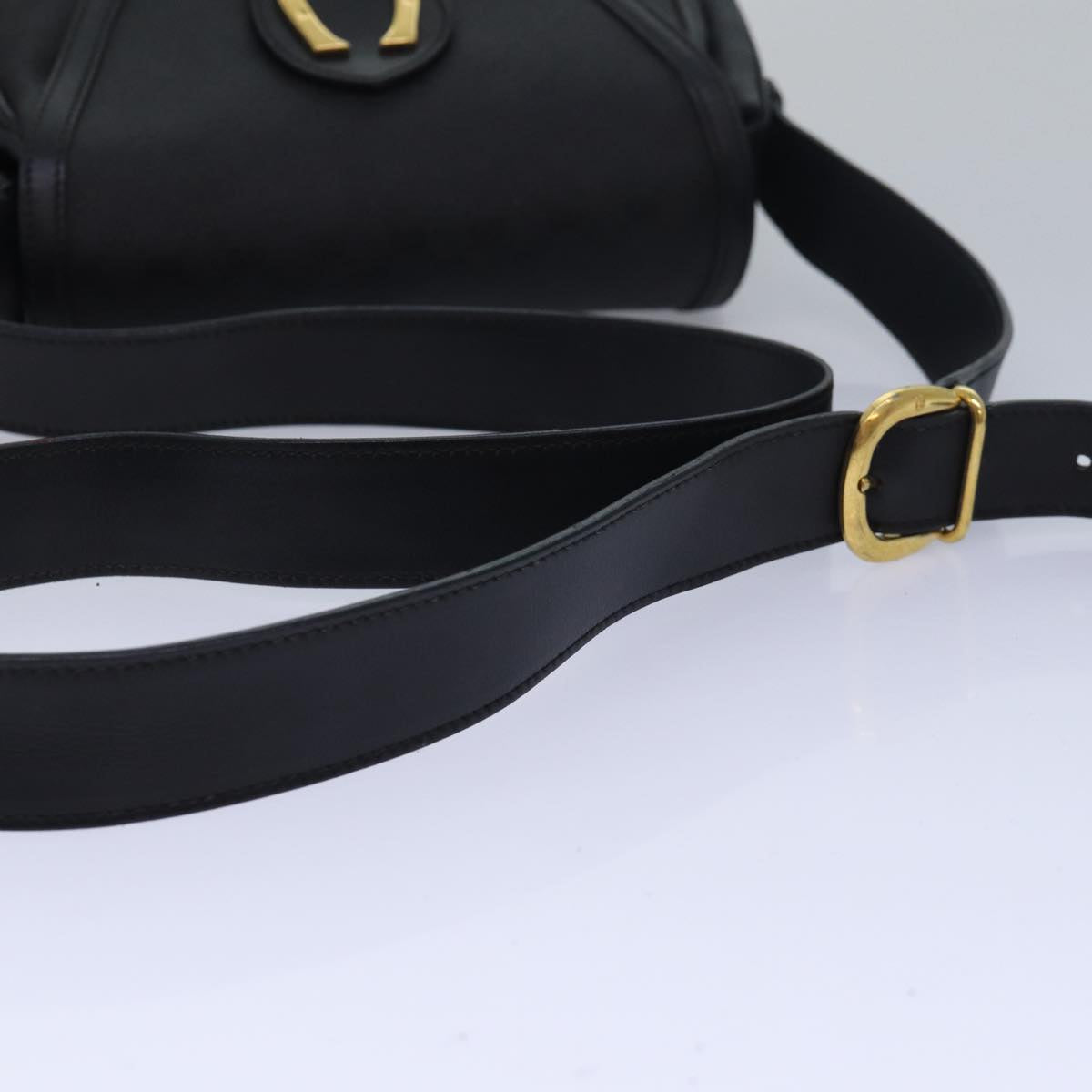 GUCCI Micro GG Supreme Shoulder Bag PVC Black 80932