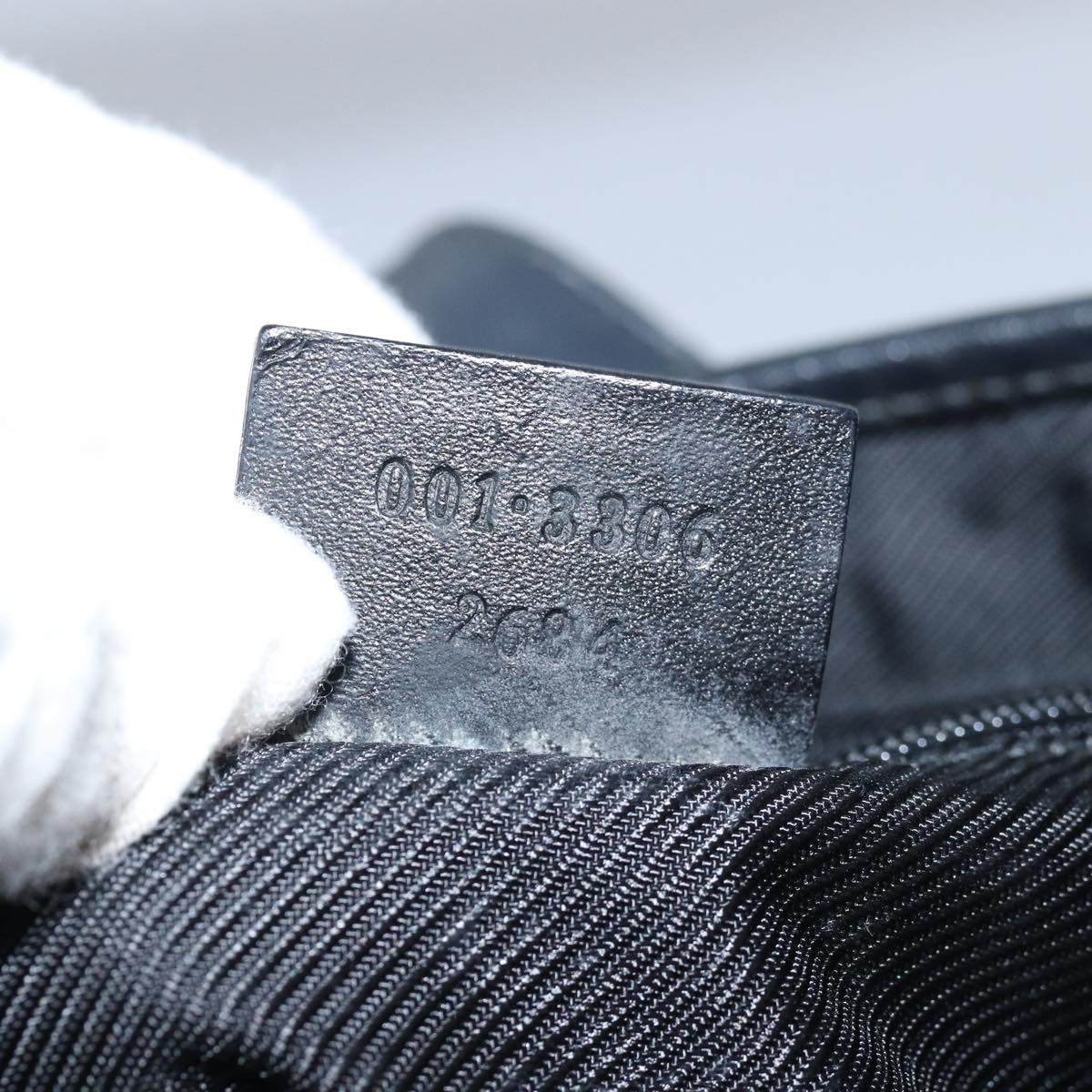 GUCCI GG Canvas Jackie Shoulder Bag Black 001 3306 80935