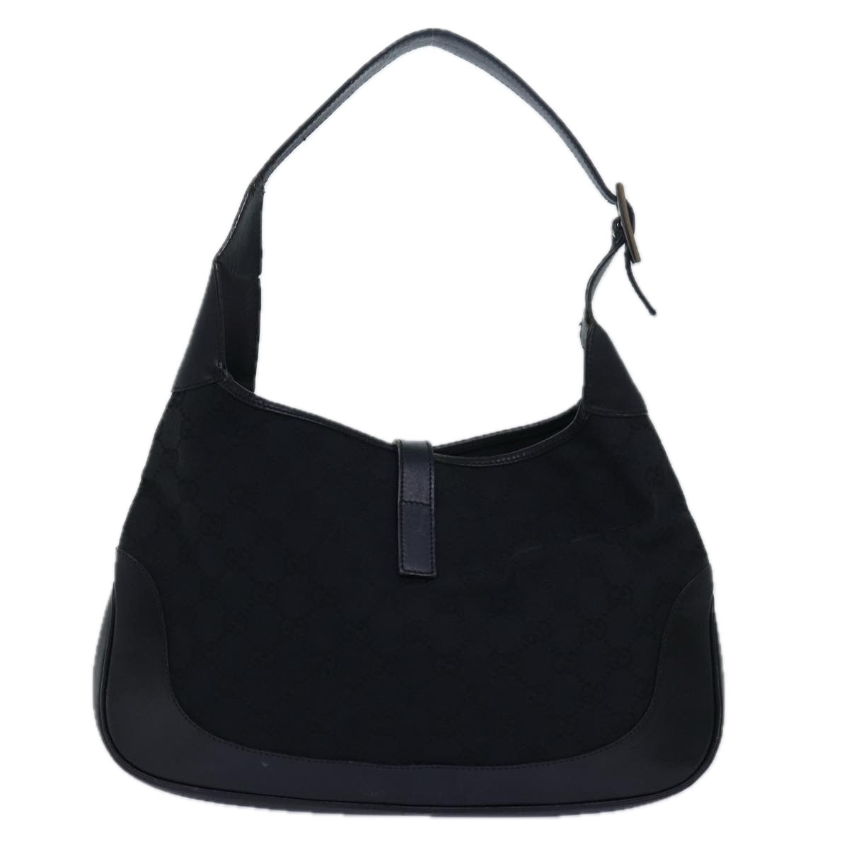 GUCCI GG Canvas Jackie Shoulder Bag Black 001 3306 80935