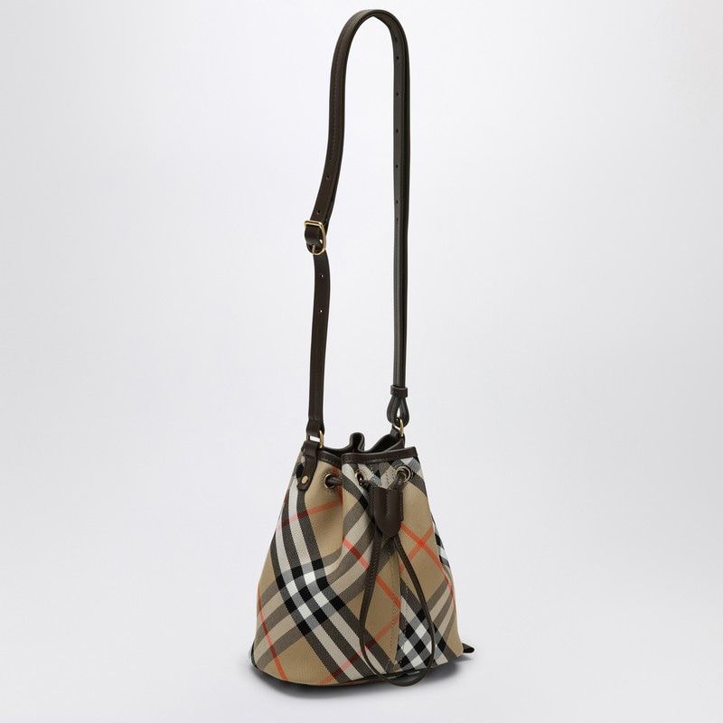 CHECK MINI BUCKET BAG