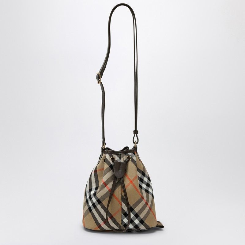 CHECK MINI BUCKET BAG