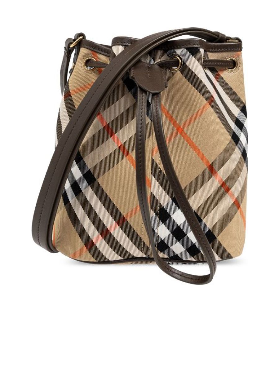 Mini Check Bucket Bag