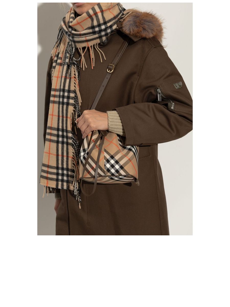 Mini Check Bucket Bag