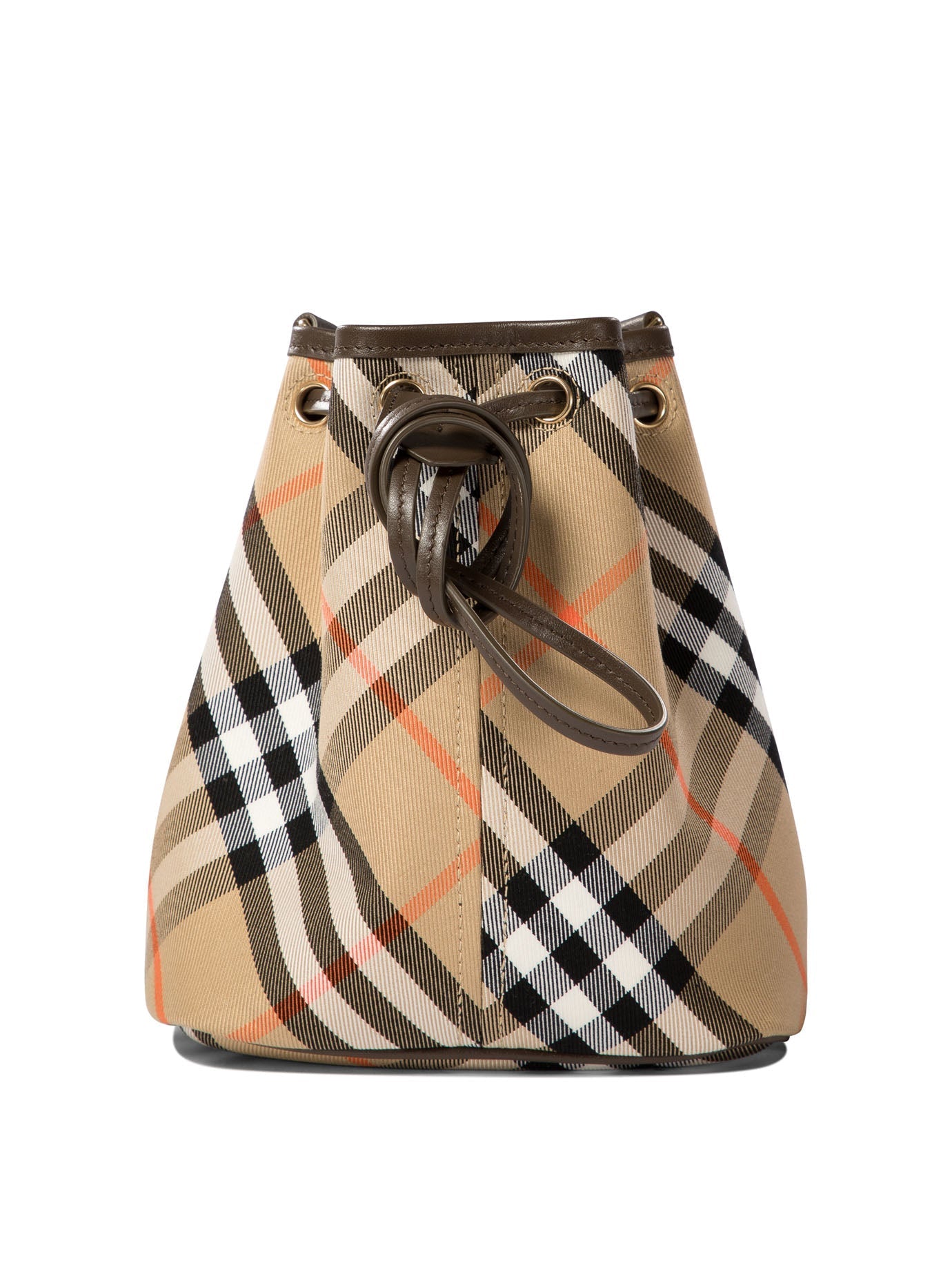 CHECK MINI BUCKET BAG