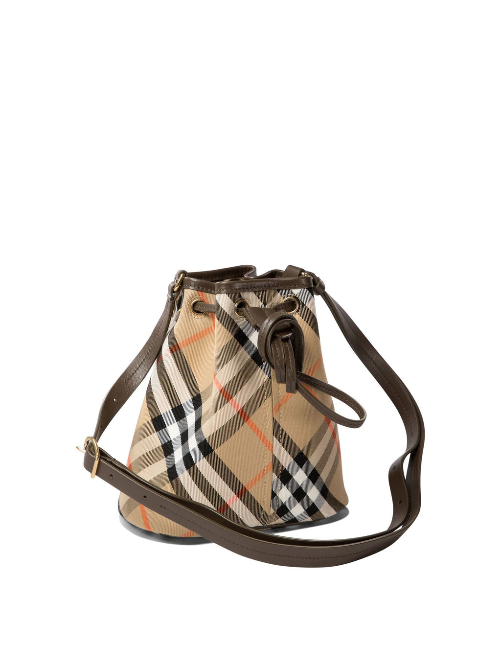 CHECK MINI BUCKET BAG