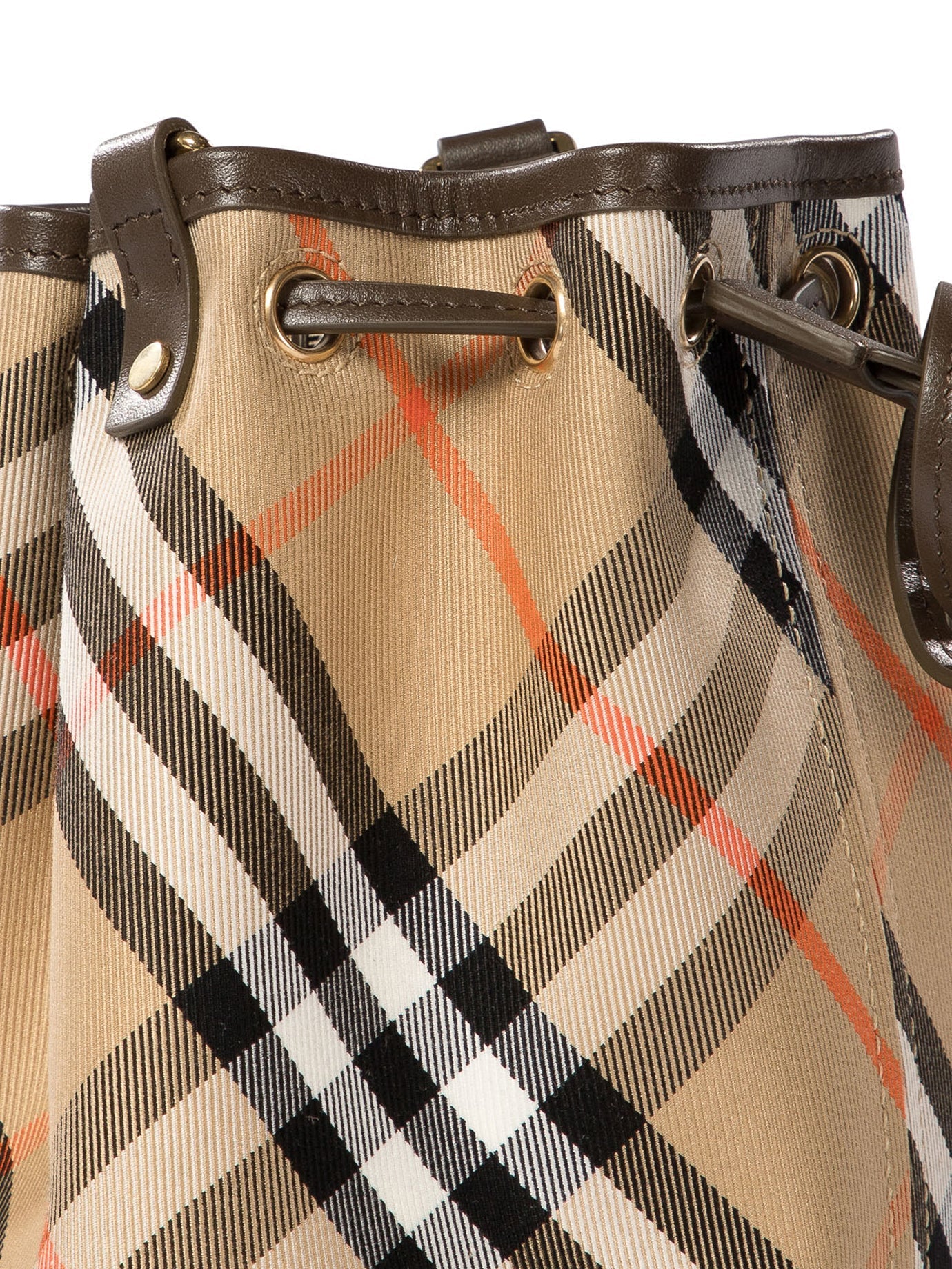 CHECK MINI BUCKET BAG