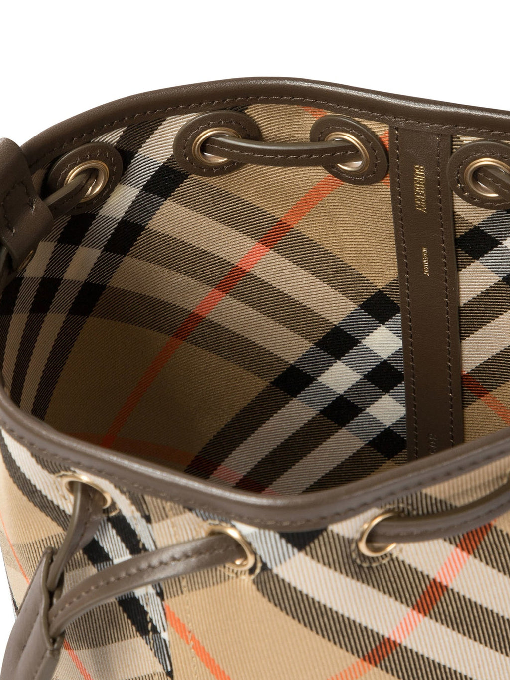 CHECK MINI BUCKET BAG