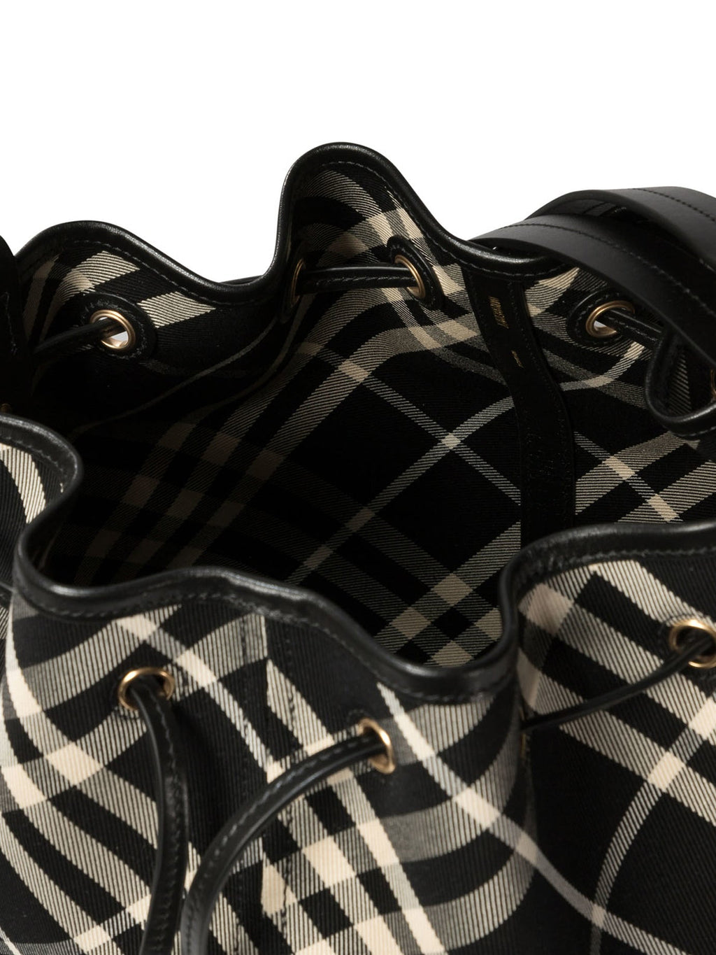 MEDIUM CHECK BUCKET BAG