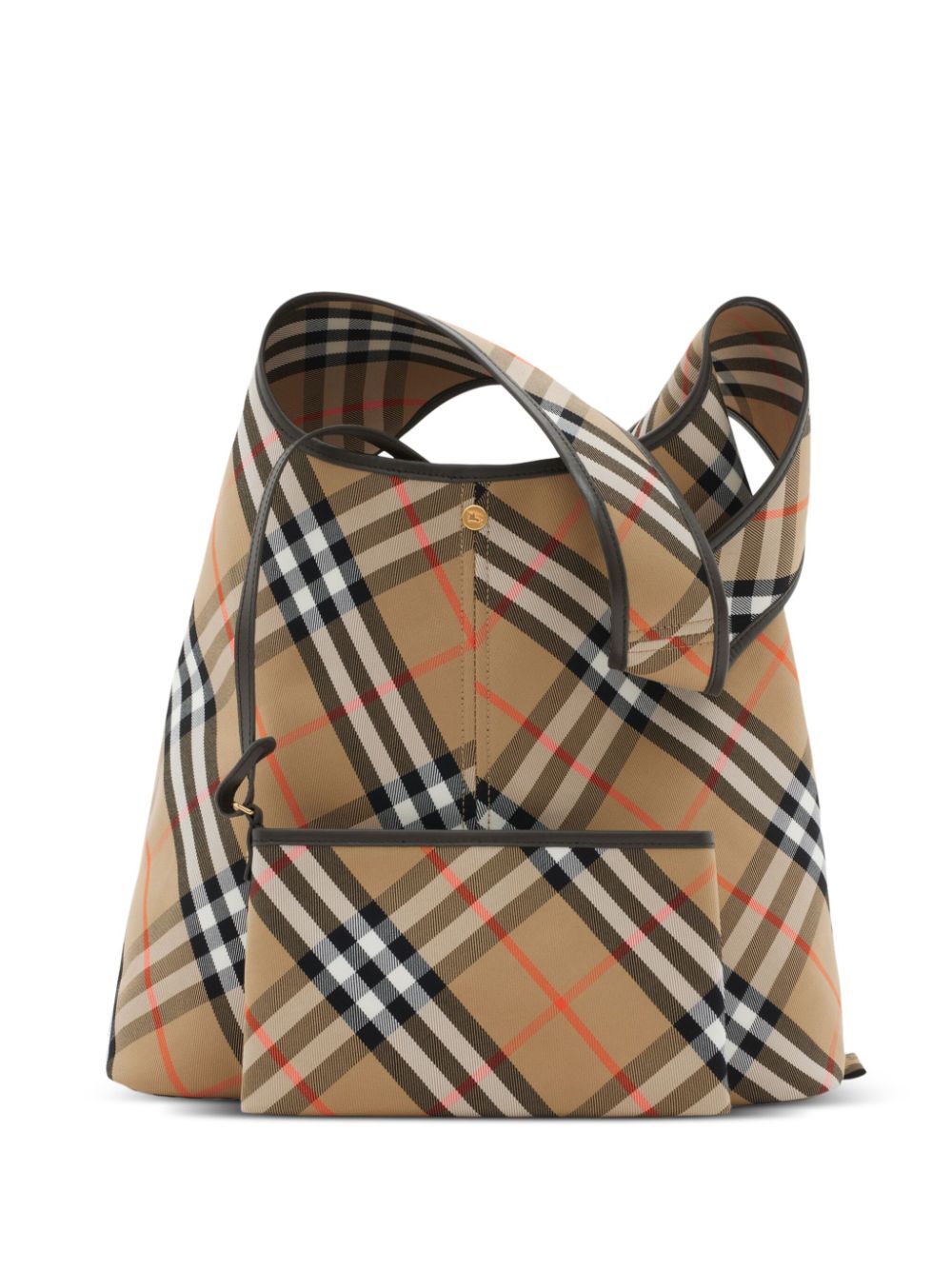 Check Large Shoulder Bag