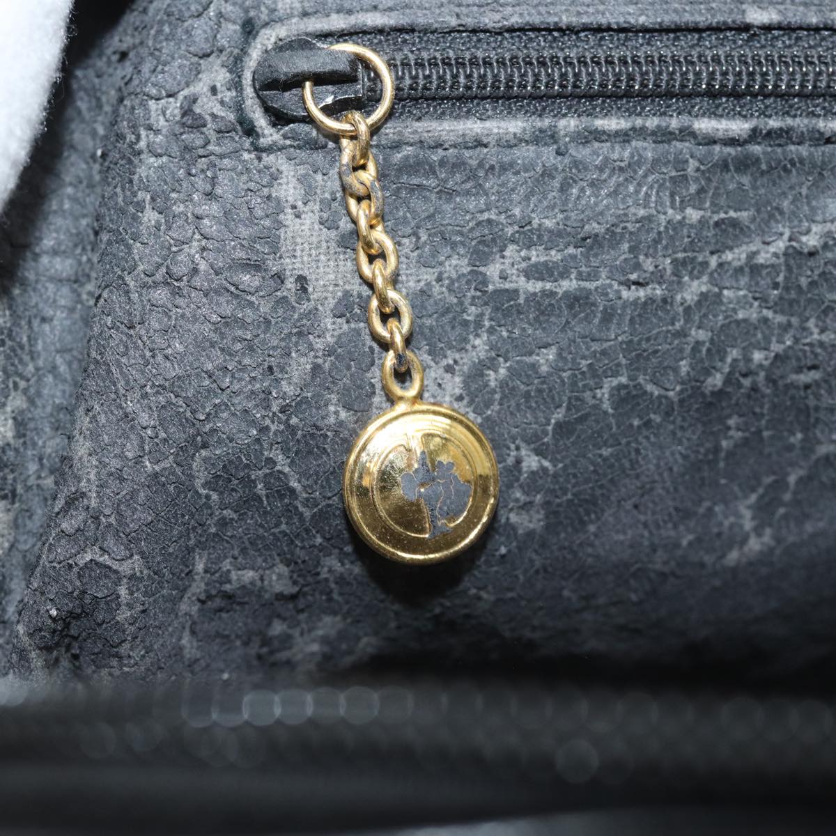 GUCCI Bamboo Hand Bag Leather Black 80943