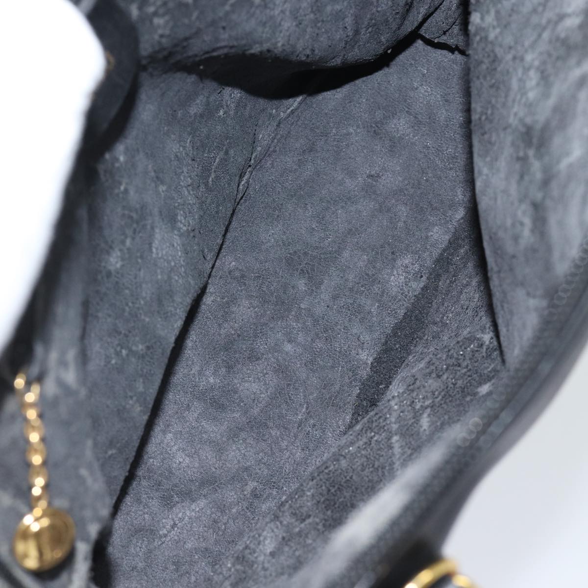 GUCCI Bamboo Hand Bag Leather Black 80943