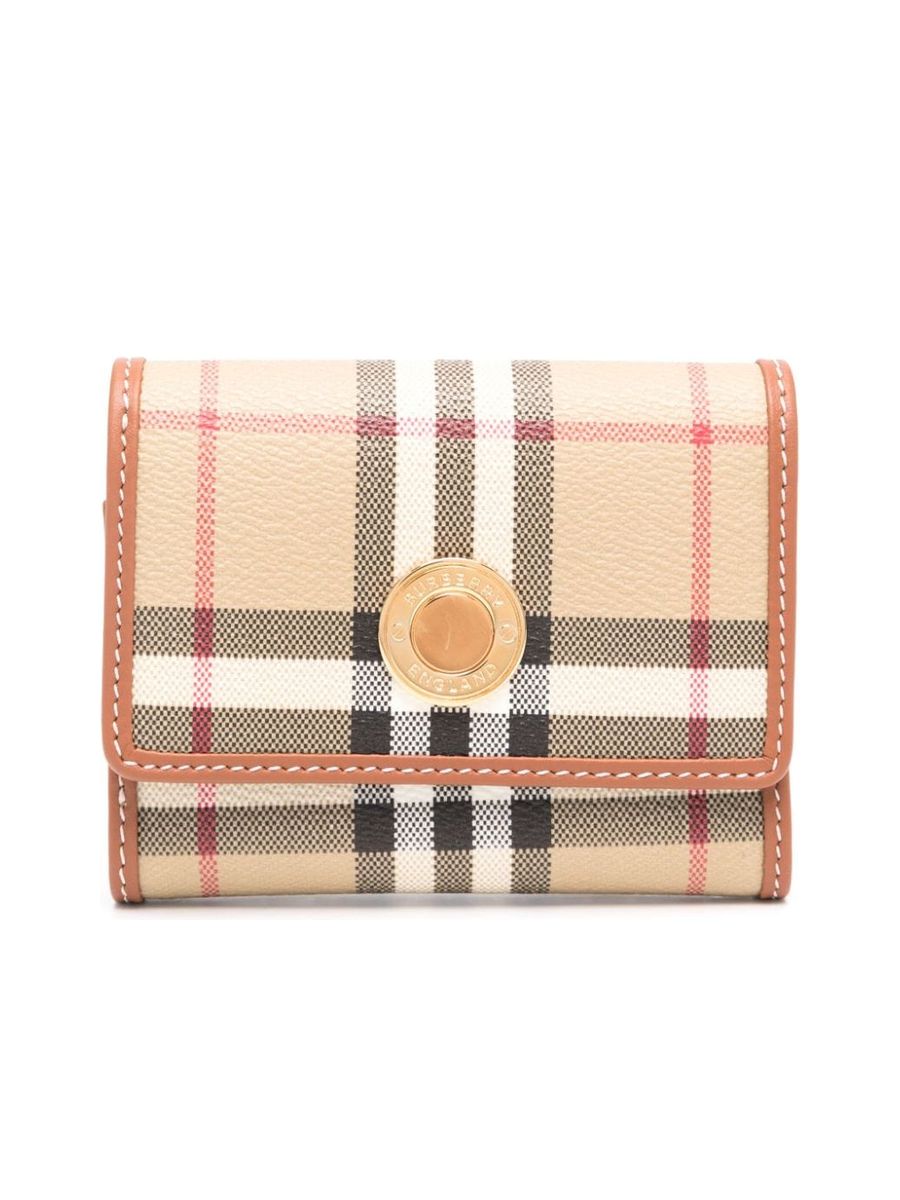Vintage Check Trifold Wallet