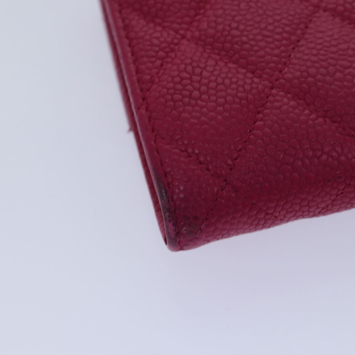 CHANEL Long Wallet Caviar Skin Pink CC 80946