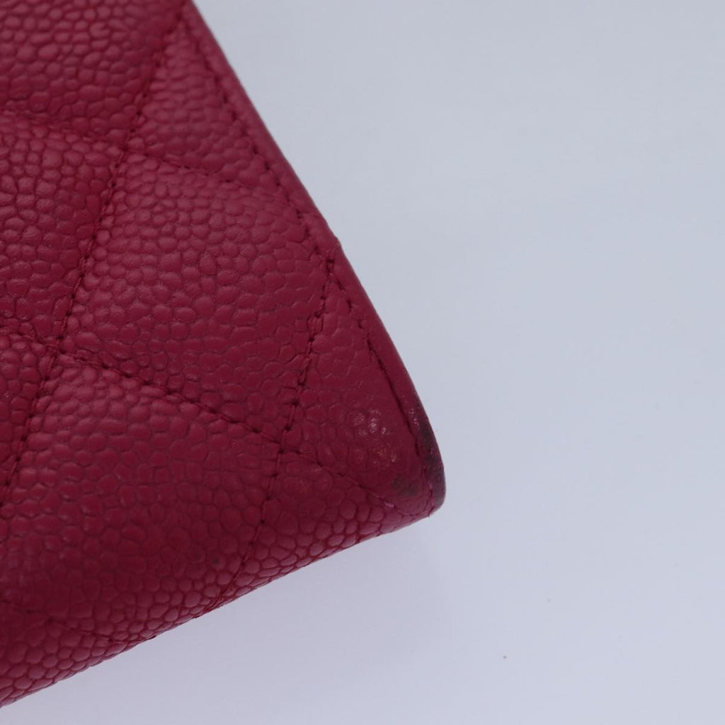 CHANEL Long Wallet Caviar Skin Pink CC 80946