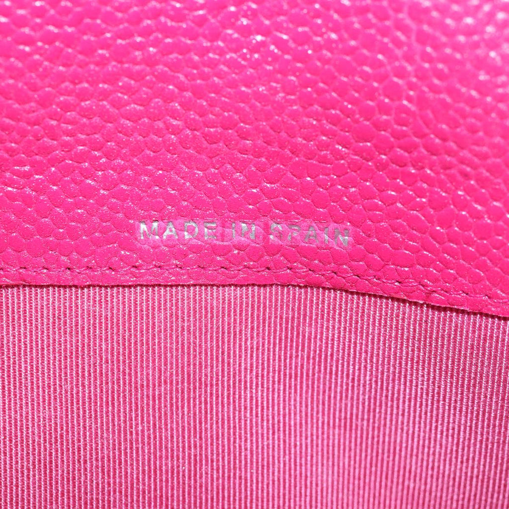 CHANEL Long Wallet Caviar Skin Pink CC 80946