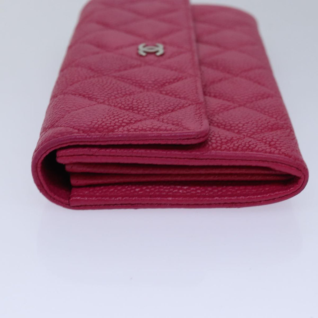 CHANEL Long Wallet Caviar Skin Pink CC 80946