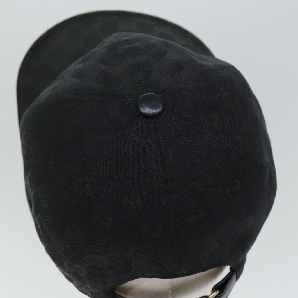 GUCCI GG Canvas Web Sherry Line Cap XL Black Red Green 80948