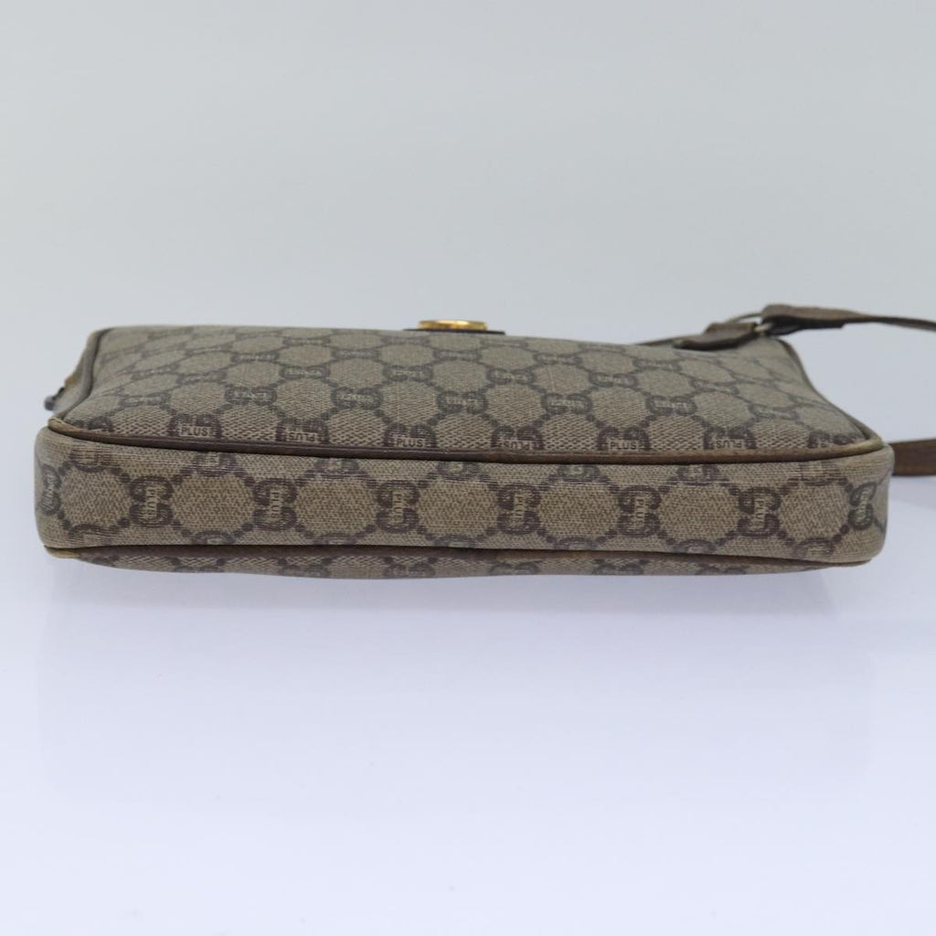 GUCCI GG Plus Supreme Clutch Bag PVC Beige 80949
