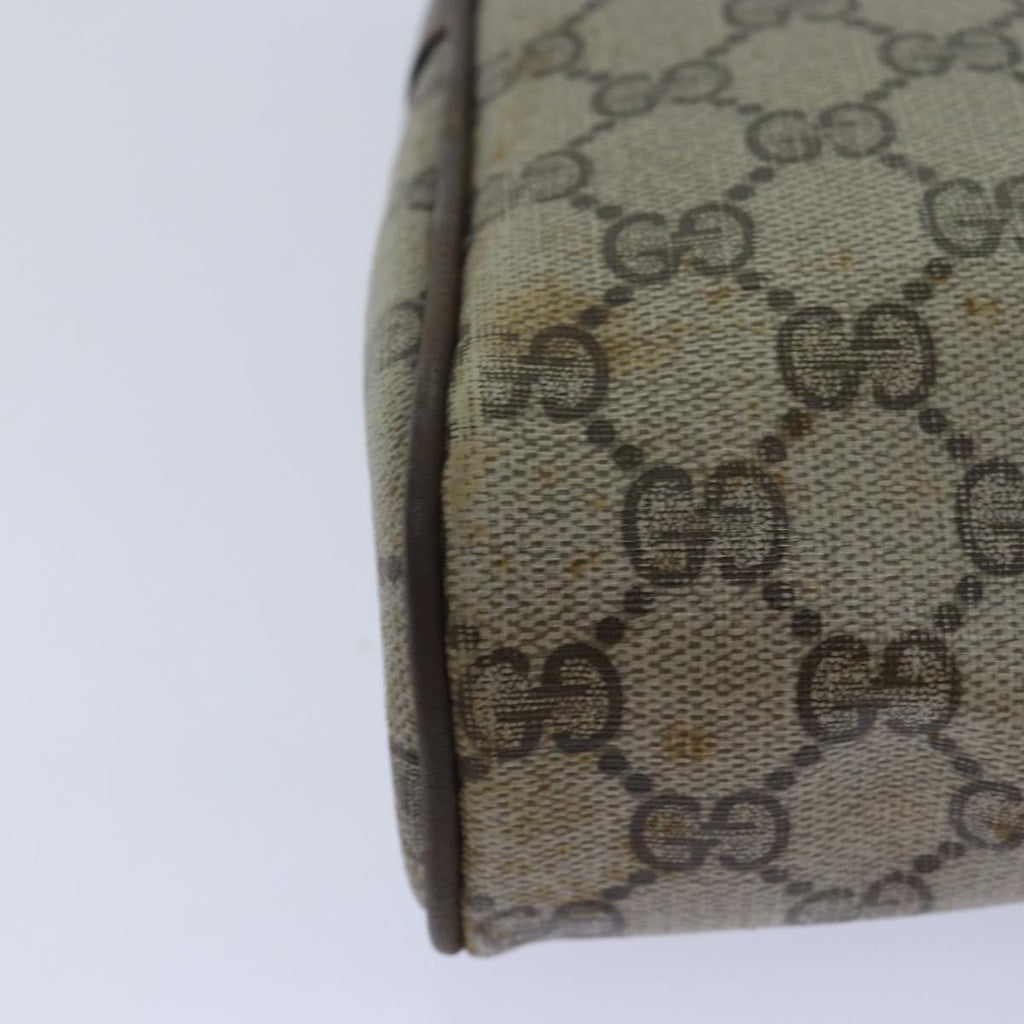 GUCCI GG Supreme Web Sherry Line Clutch Bag PVC Beige Red 89 01 012 80952