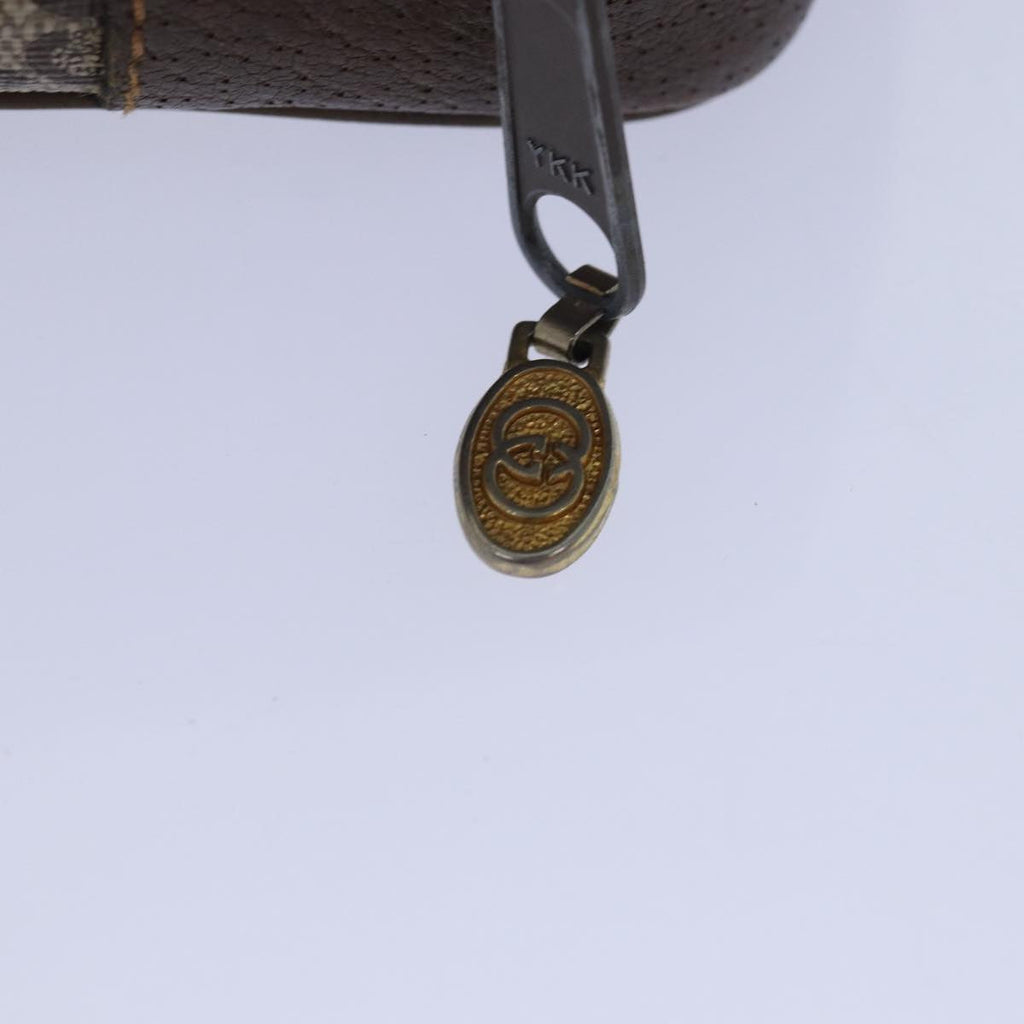 GUCCI GG Supreme Web Sherry Line Clutch Bag PVC Beige Red 89 01 012 80952
