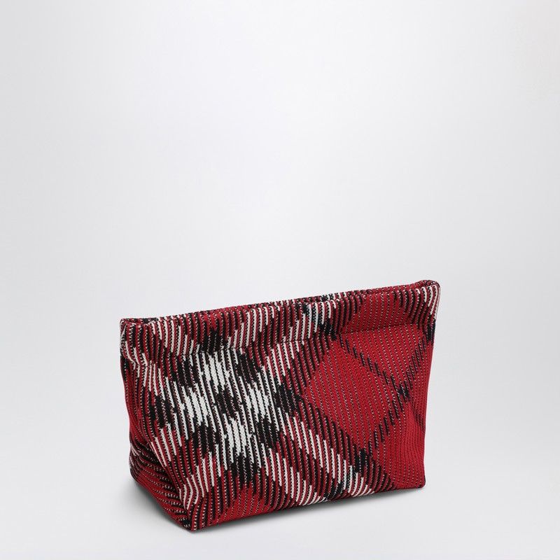 CLUTCH BAG WITH RED CHECK PATTERN