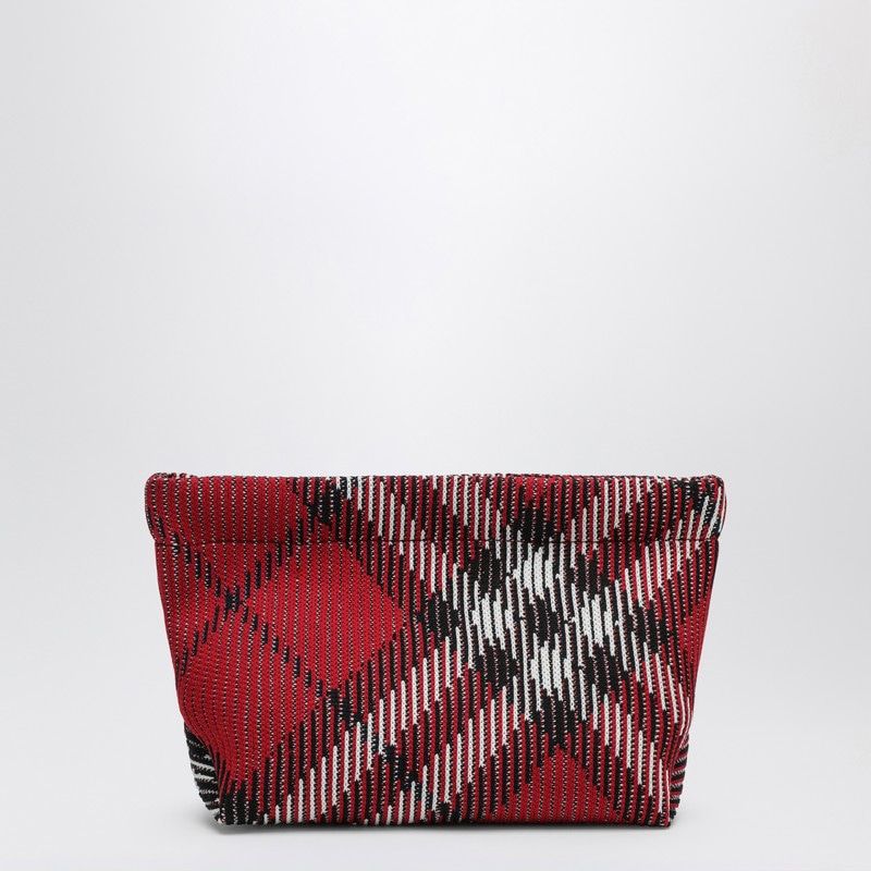 CLUTCH BAG WITH RED CHECK PATTERN