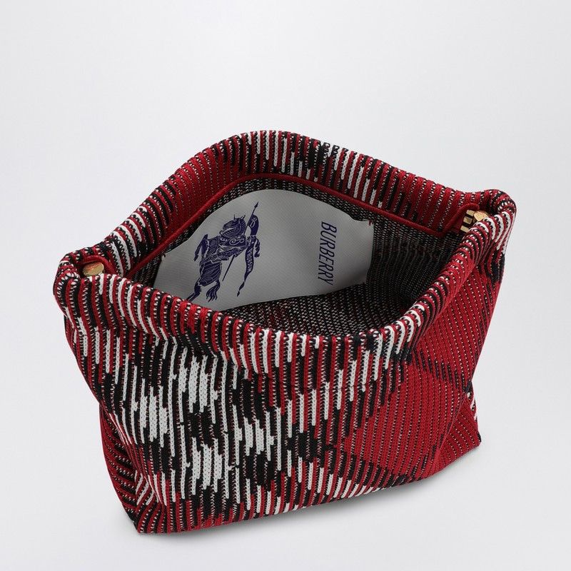 CLUTCH BAG WITH RED CHECK PATTERN