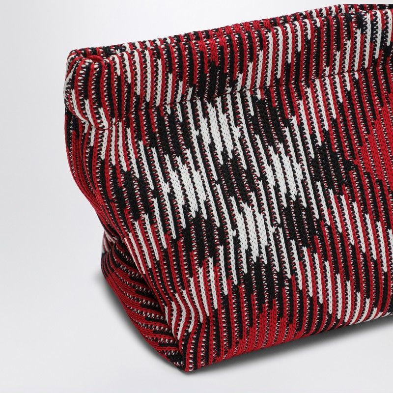 CLUTCH BAG WITH RED CHECK PATTERN