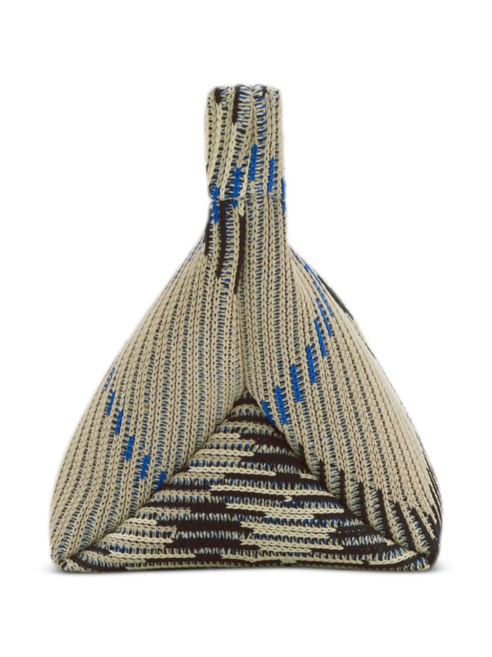 Check Knitted Clutch