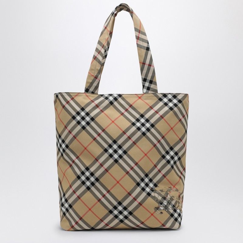 CHECK SAND SMALL TOTE BAG