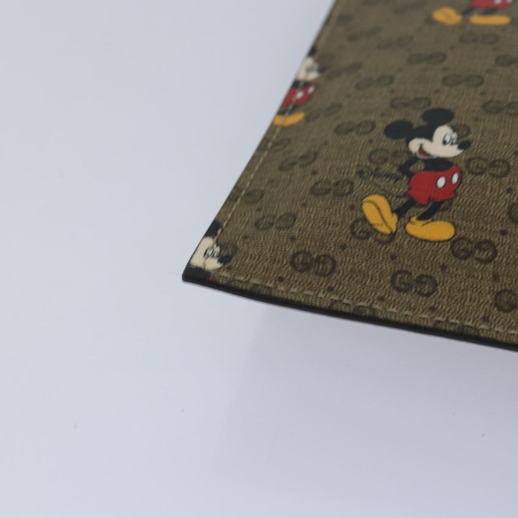 GUCCI Micro GG Disney Mickey Mouse Tote Bag PVC Leather Brown 547947 80986S