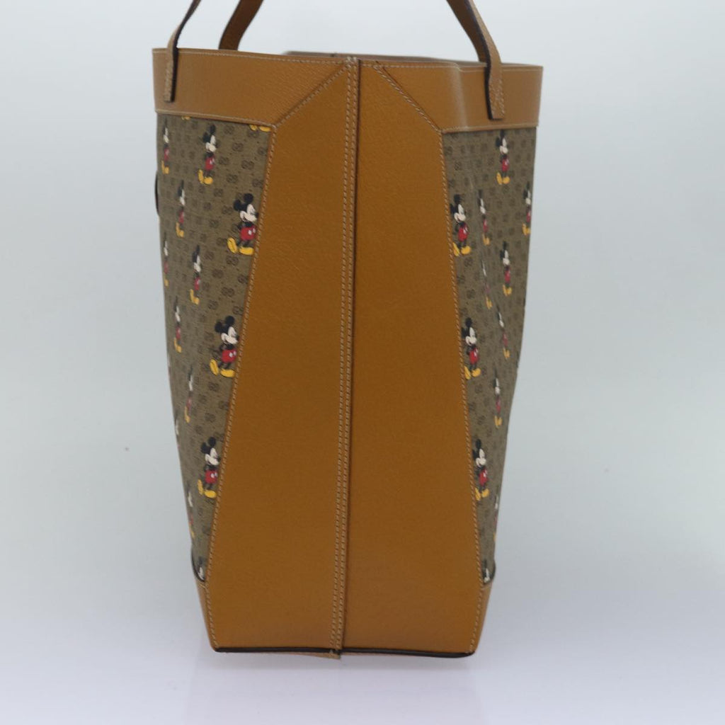 GUCCI Micro GG Disney Mickey Mouse Tote Bag PVC Leather Brown 547947 80986S