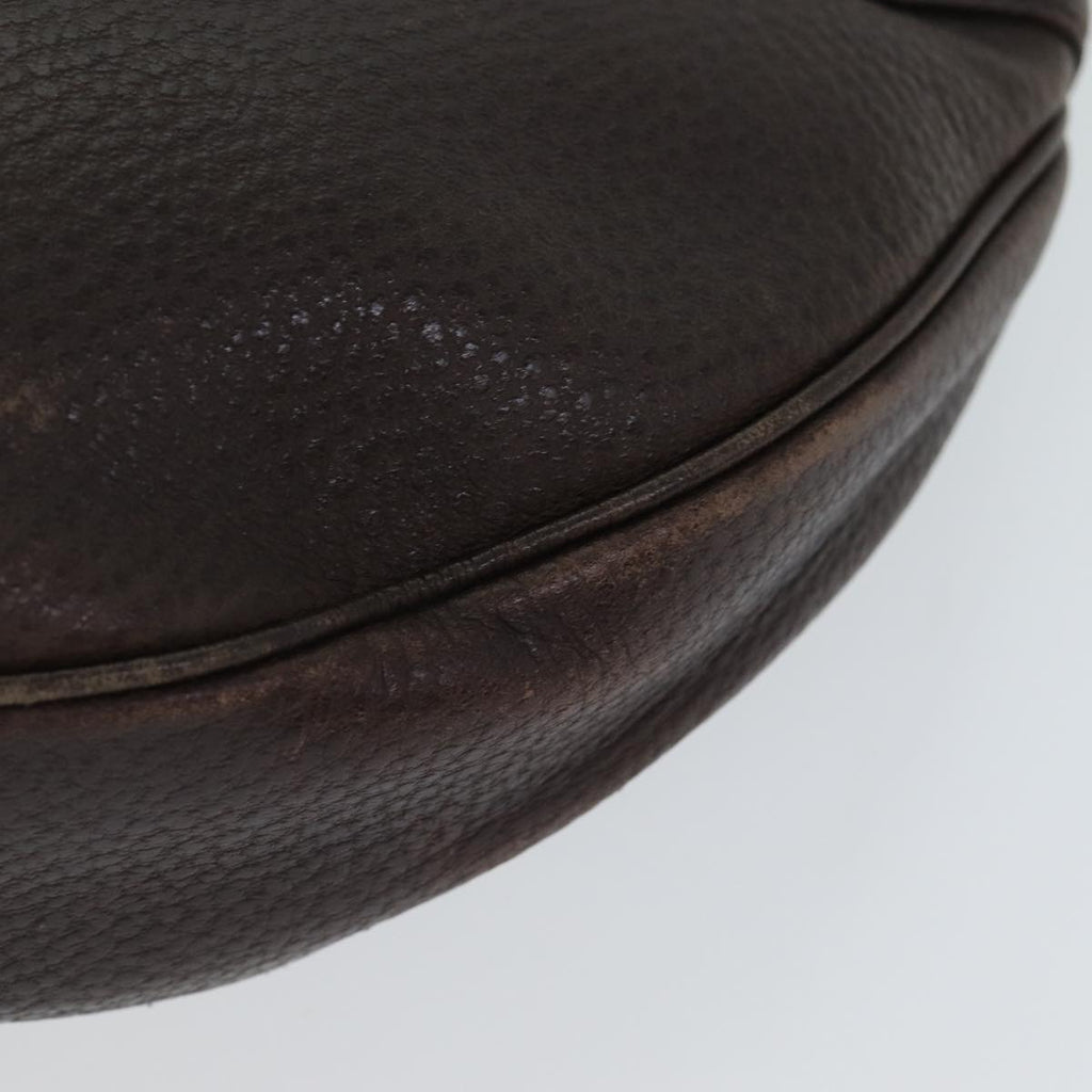 GUCCI Bamboo Shoulder Bag Leather Brown 137577 80997