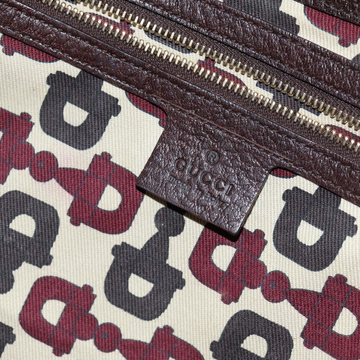 GUCCI Bamboo Shoulder Bag Leather Brown 137577 80997