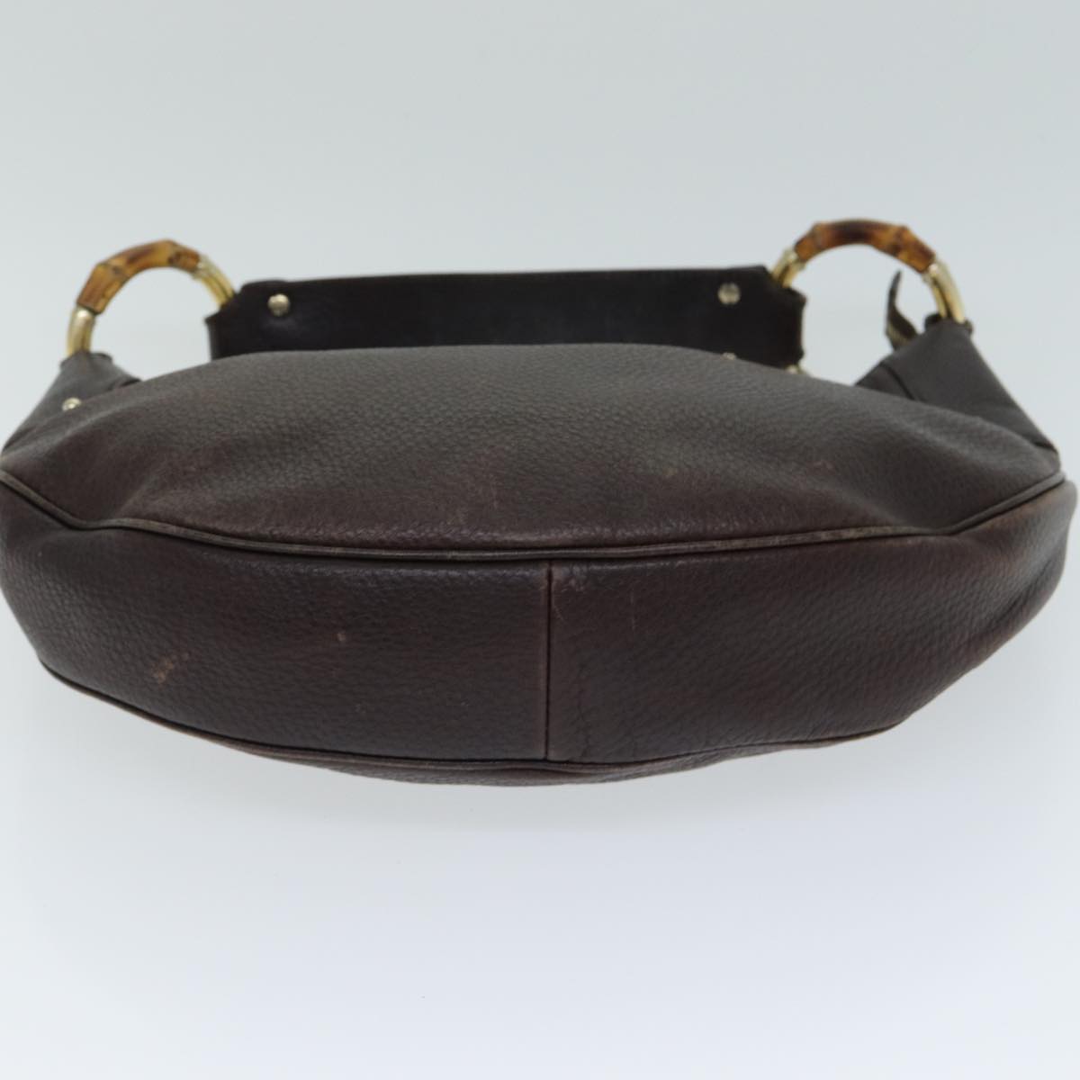 GUCCI Bamboo Shoulder Bag Leather Brown 137577 80997