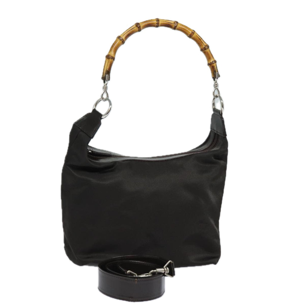 GUCCI Bamboo Hand Bag Nylon 000 2058 0531 5 80999